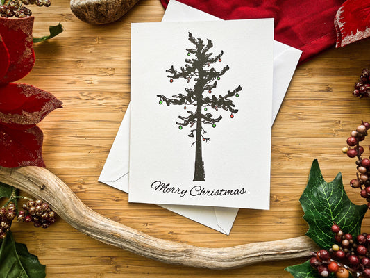 Jack Pine Christmas Tree Holiday Greeting Card