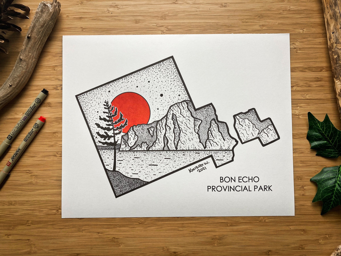 Bon Echo Provincial Park - Pen and Ink PRINT