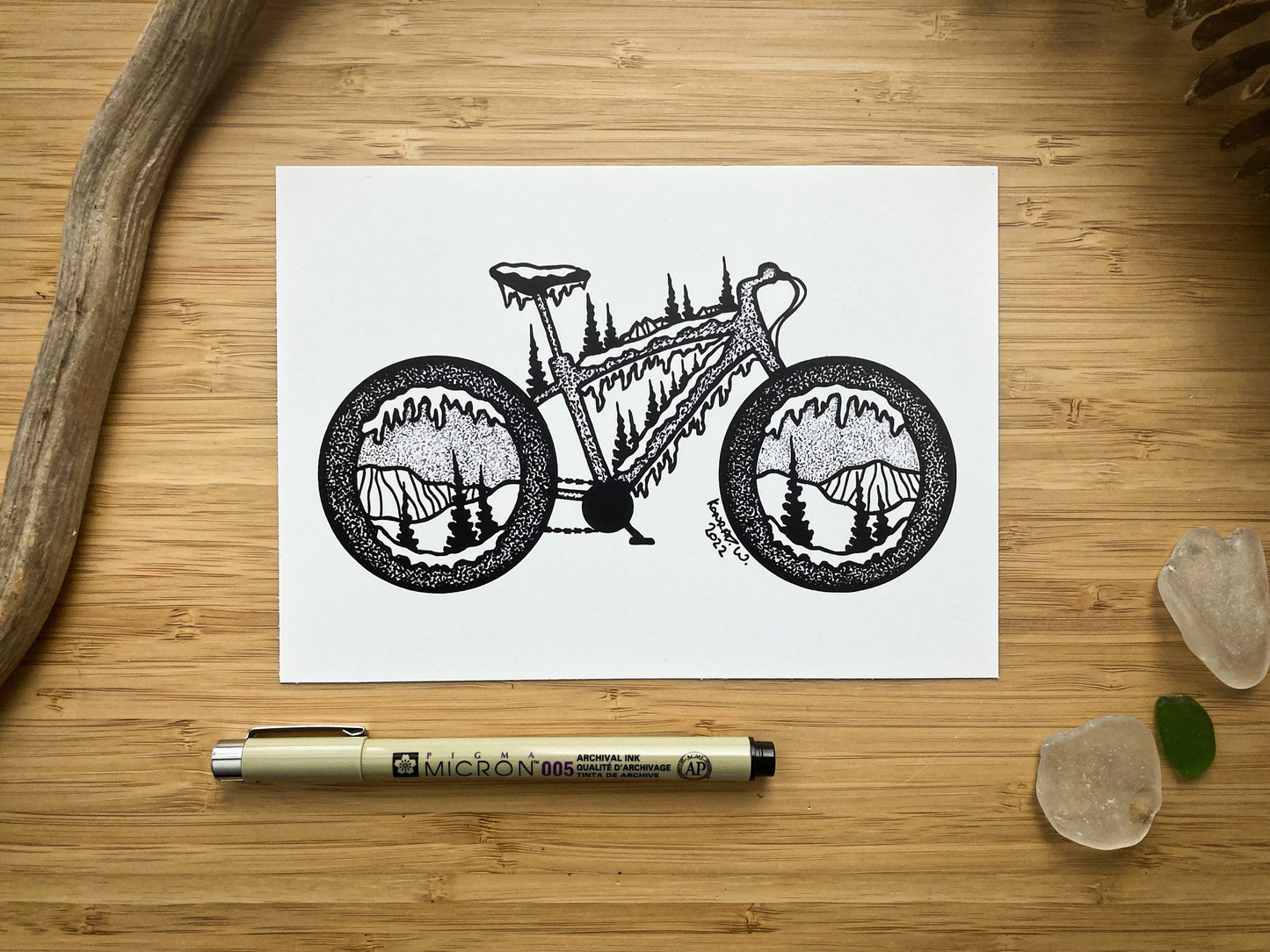 Fat Tire Bike - Pen and Ink PRINT