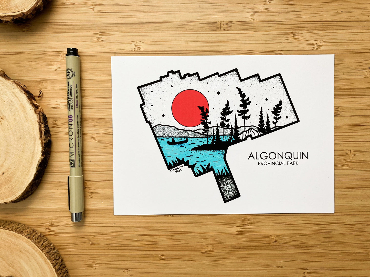 Algonquin Park (2022 edition) - Pen and Ink PRINT