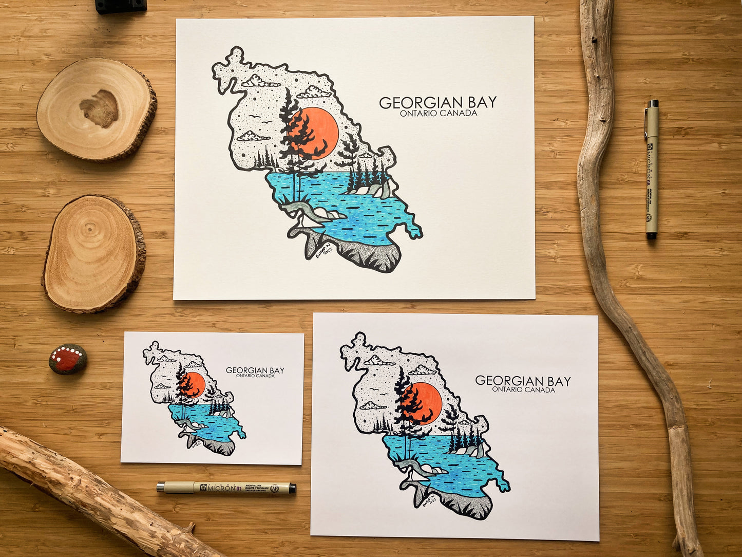 Georgian Bay - Pen and Ink PRINT