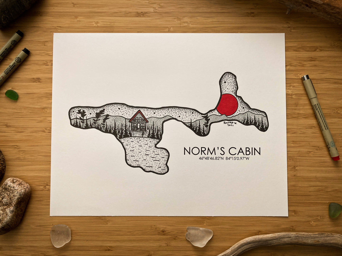 Norm’s Cabin - Pen and Ink PRINT