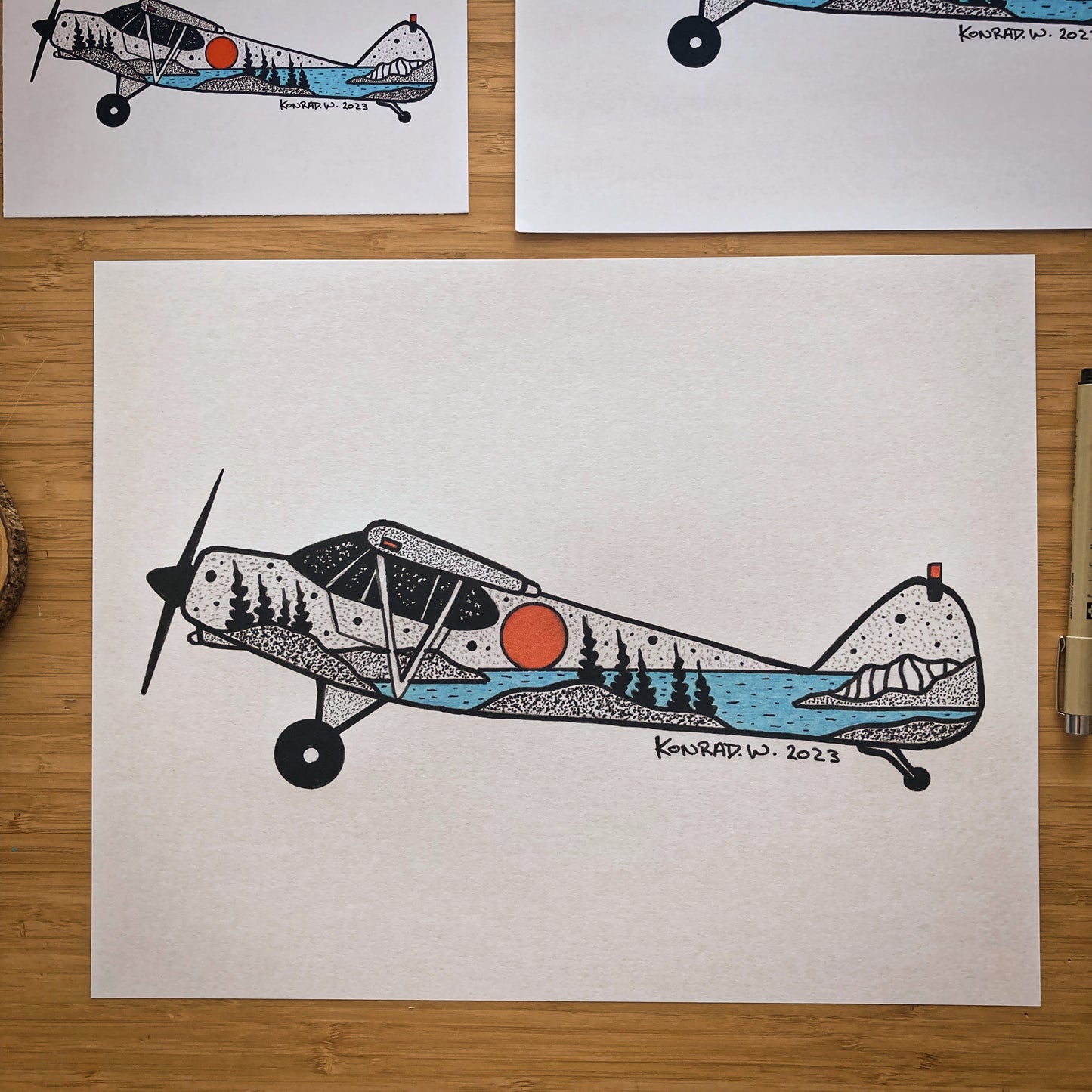Piper Bushplane - Pen and Ink PRINT