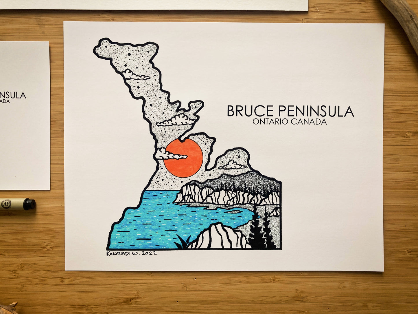 Bruce Peninsula - Pen and Ink PRINT
