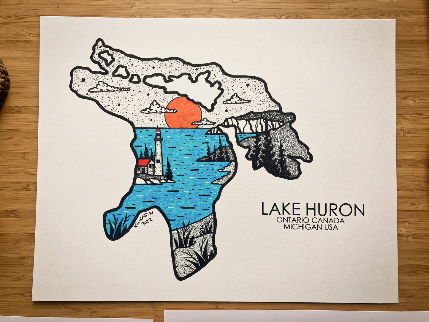 Lake Huron - Pen and Ink PRINT (2022)